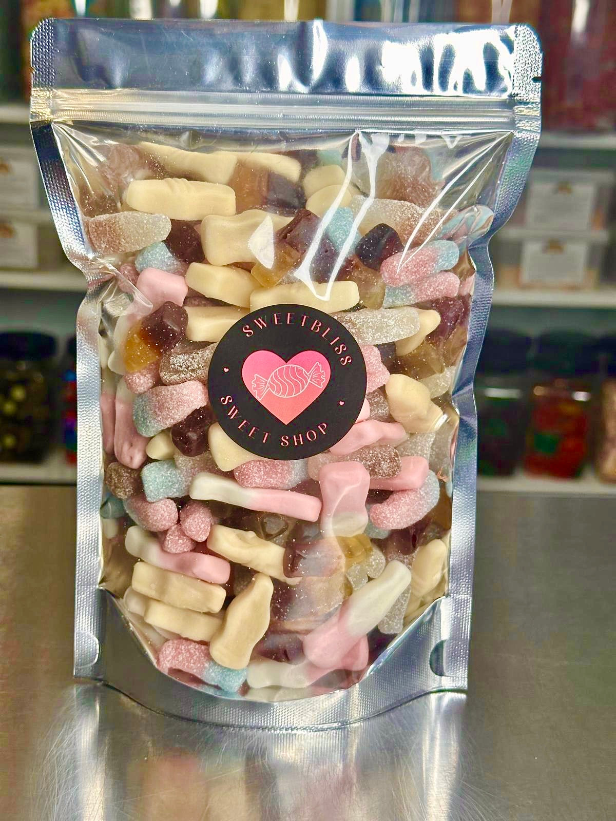 Bottle Mix featuring Cola, Milk, Bubblegum and Strawberry Milkshake Bottles