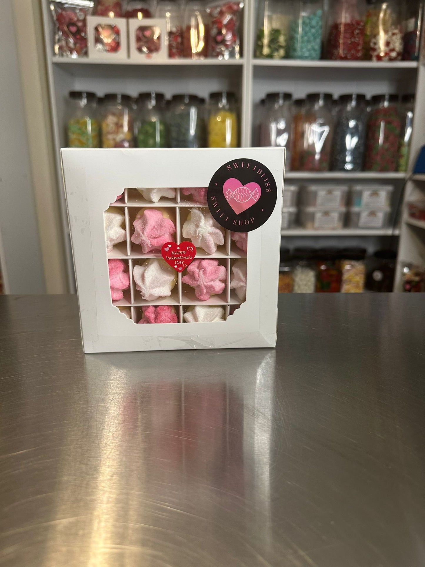 Marshmallow Cupcakes Presented in a Box---Sweet little Valentines Gift