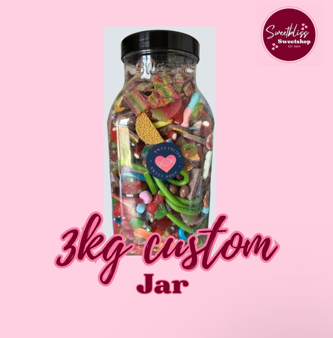 3kg Sweet Jar filled with your favourite pick n mix
