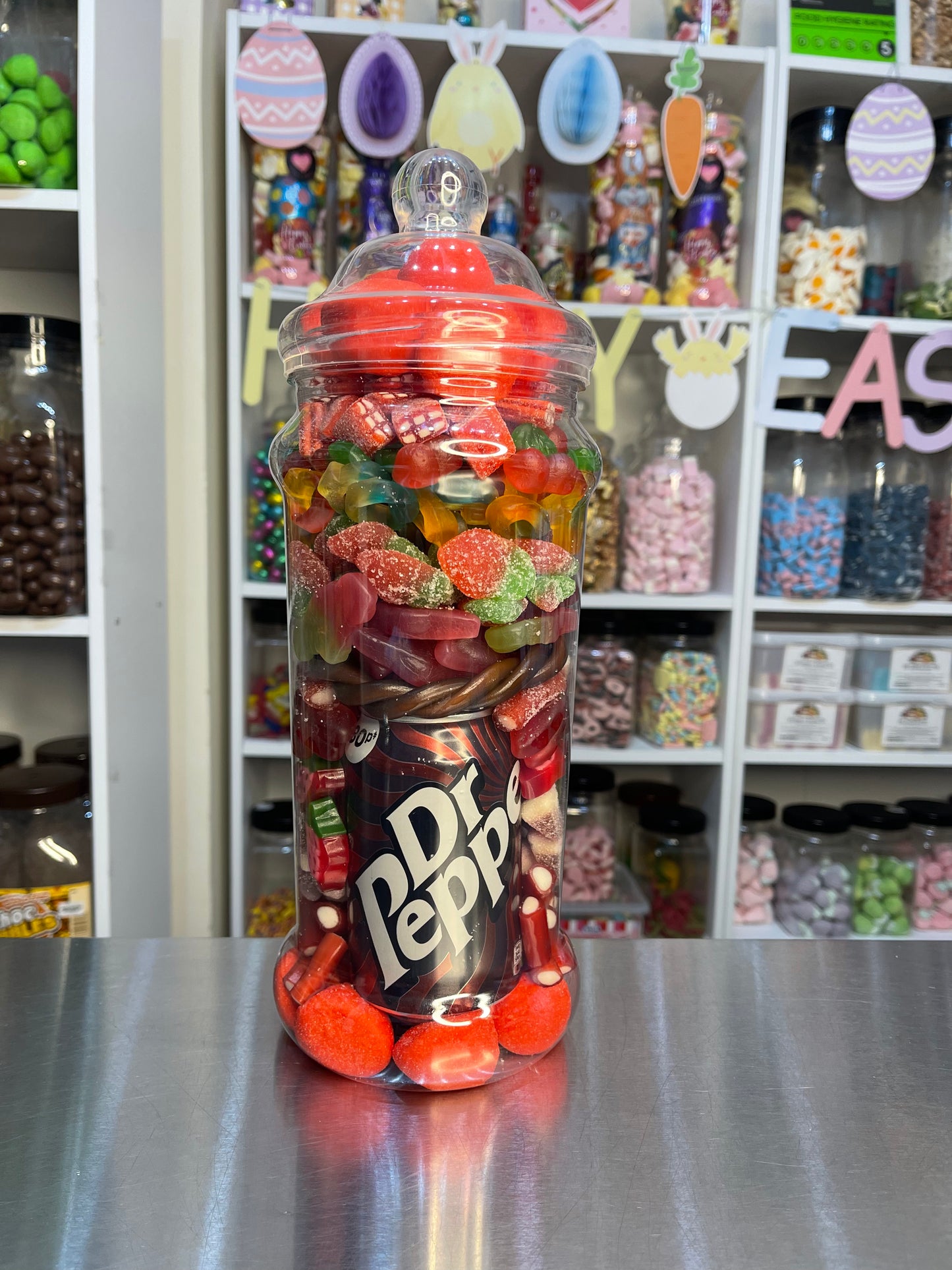 Sweet Jar with a Drink choose Dr Pepper, Coke Zero, Pepsi, Fanta(Lemon, Fruit Twist, Grape, Berry)