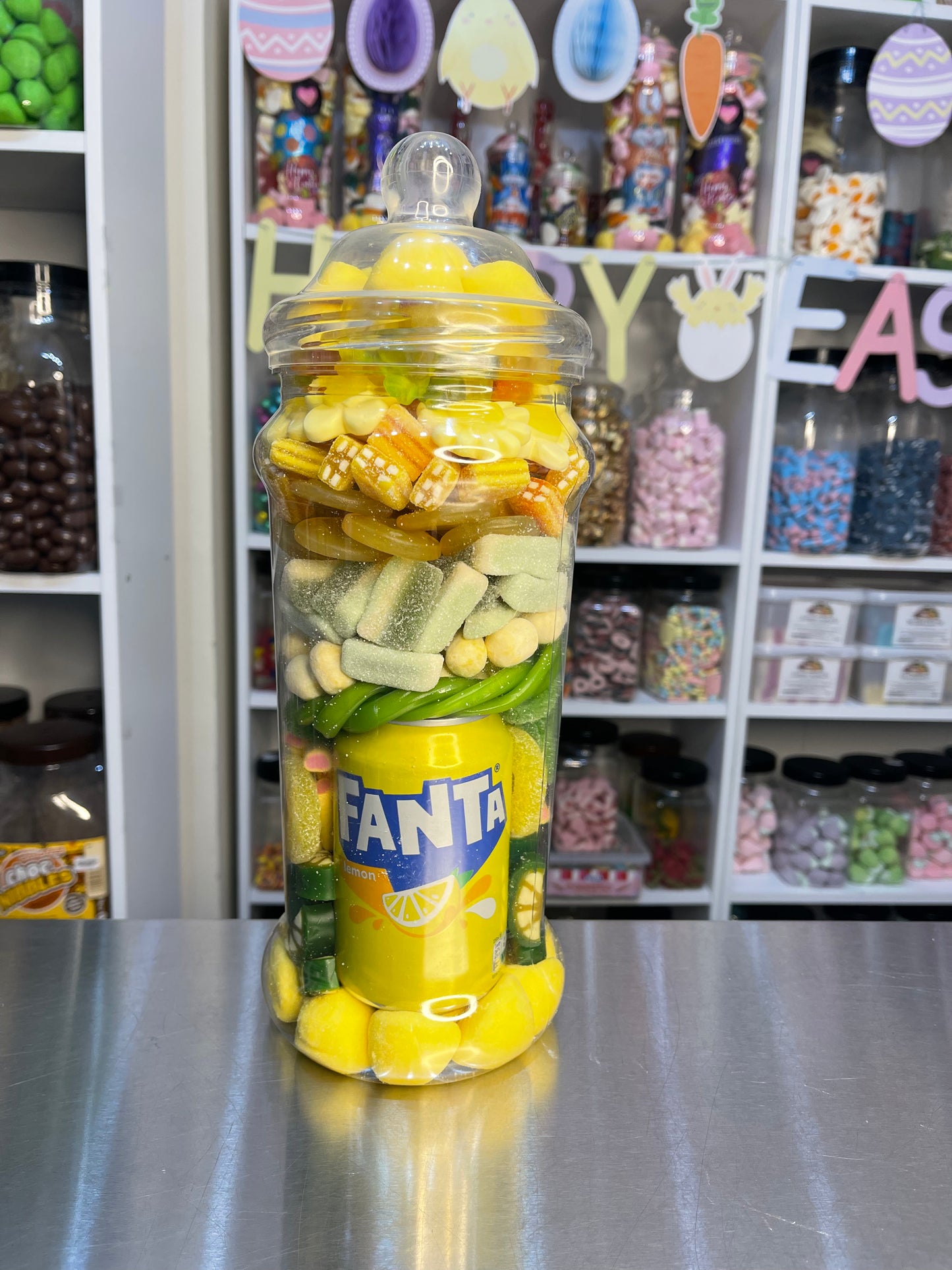 Sweet Jar with a Drink choose Dr Pepper, Coke Zero, Pepsi, Fanta(Lemon, Fruit Twist, Grape, Berry)