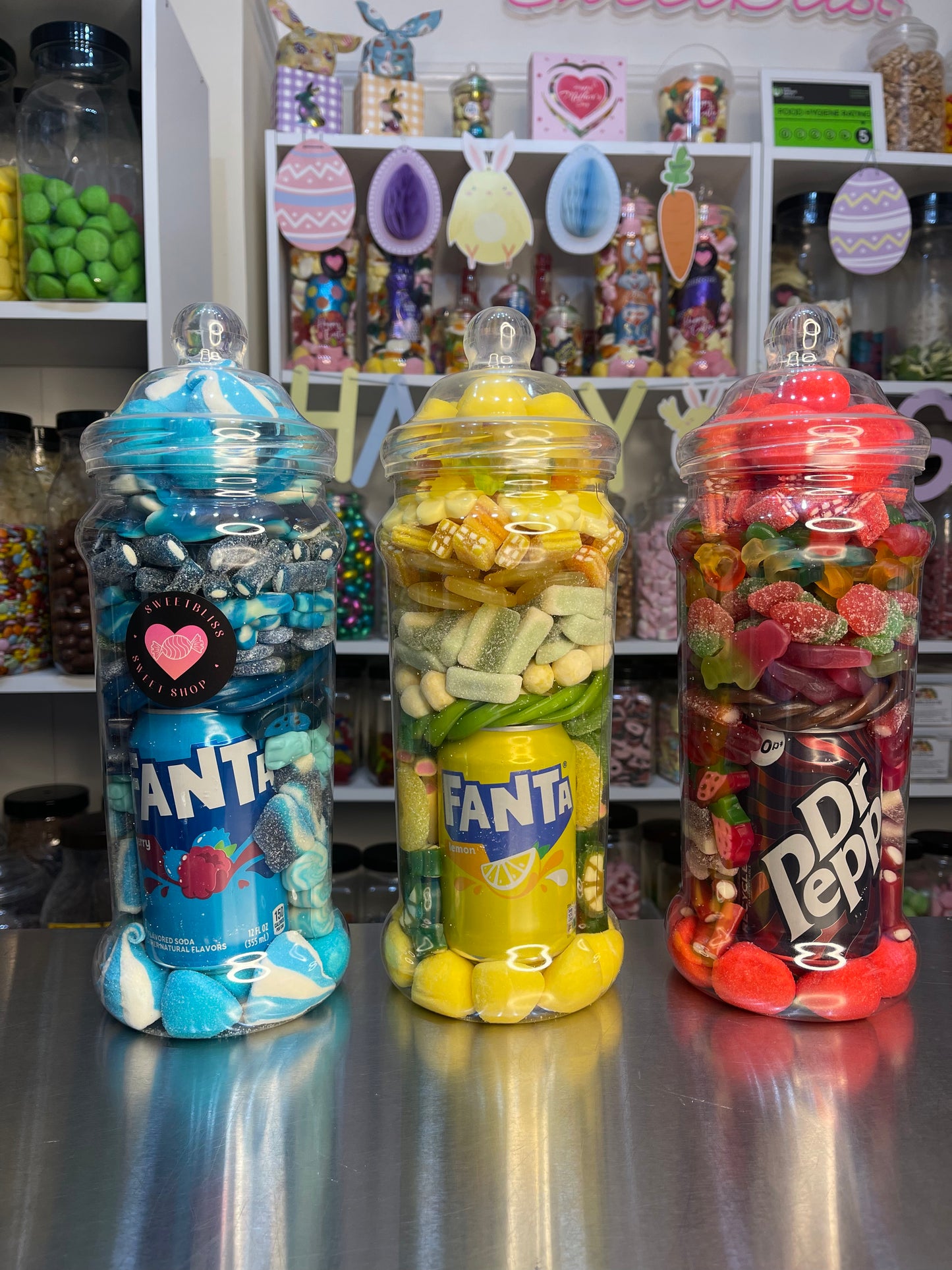 Sweet Jar with a Drink choose Dr Pepper, Coke Zero, Pepsi, Fanta(Lemon, Fruit Twist, Grape, Berry)