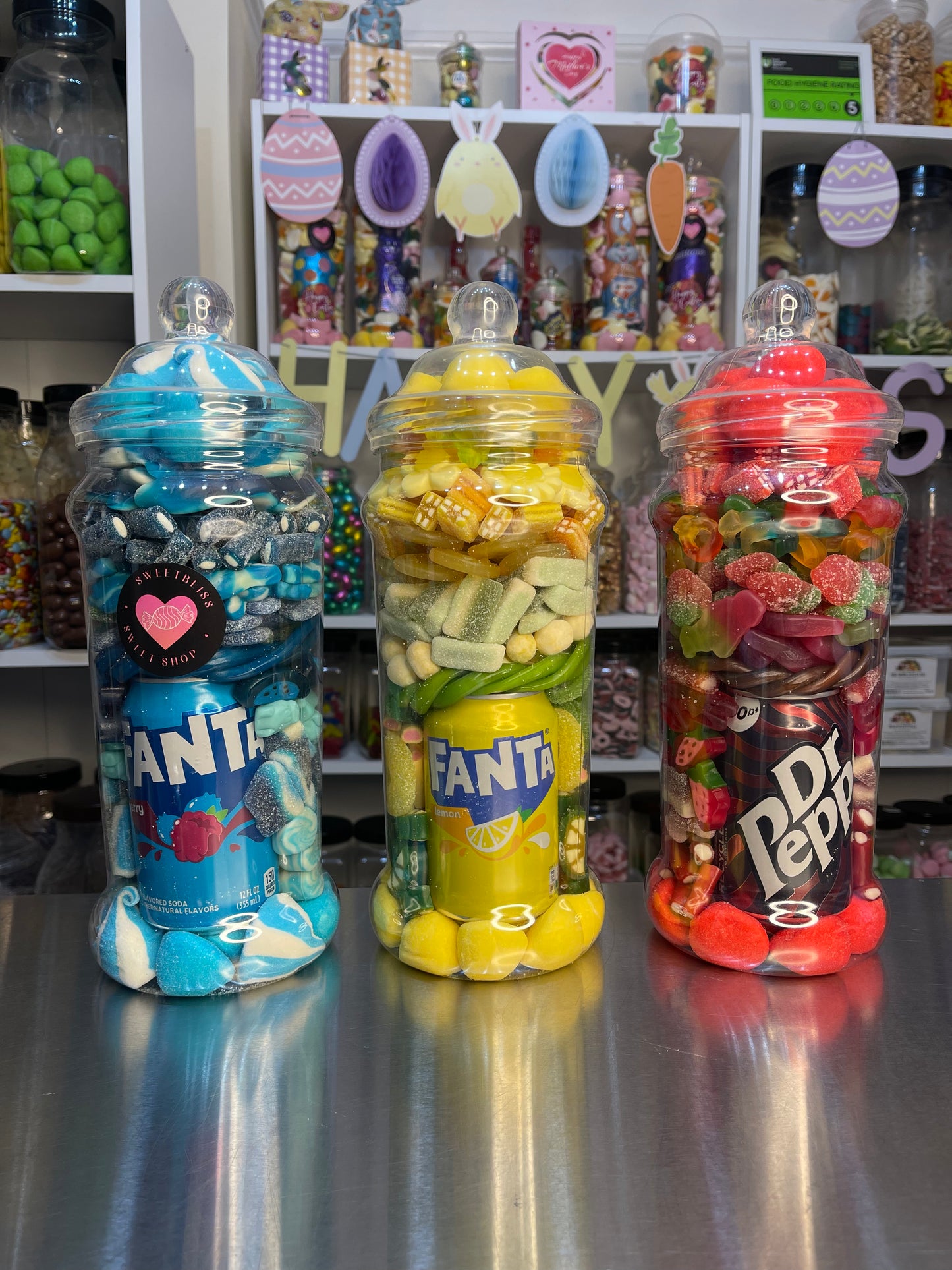 Sweet Jar with a Drink choose Dr Pepper, Coke Zero, Pepsi, Fanta(Lemon, Fruit Twist, Grape, Berry)