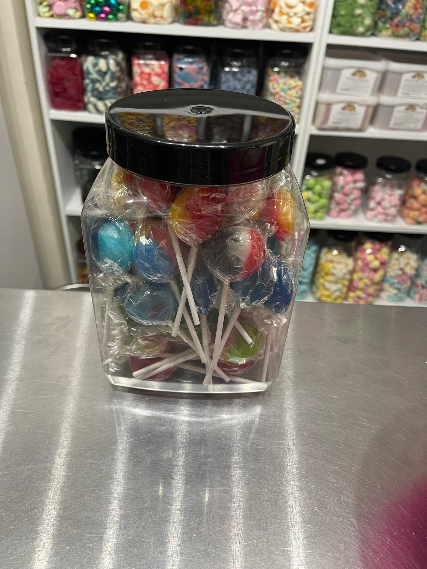 Dobsons Mega Lollies Jar of 50 a Mix of 12 Amazing Flavours