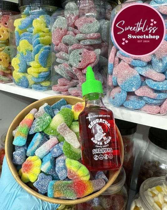 Candy Salad Bowl including One Bottle of Souracha Sauce