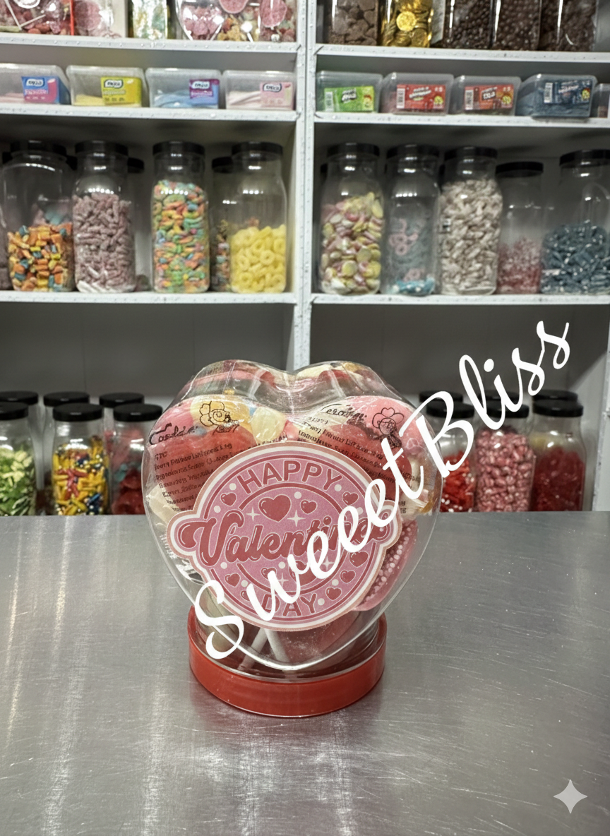 Valentines Heart shaped Jar