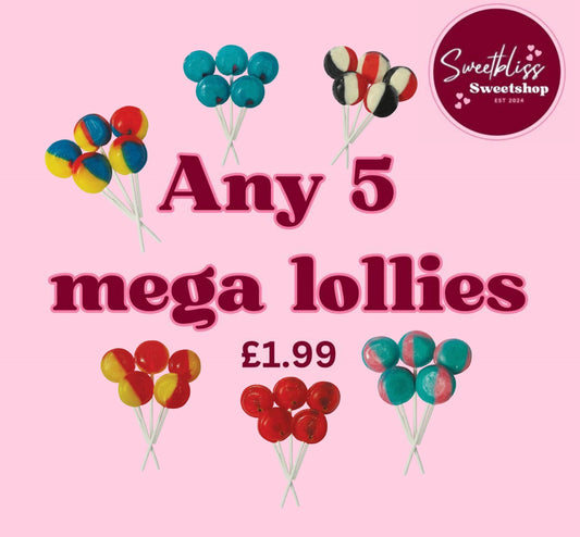 Any 5 Mega Lollies only £1.99