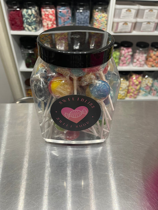 Dobsons Mega Lollies Jar of 50 a Mix of 12 Amazing Flavours