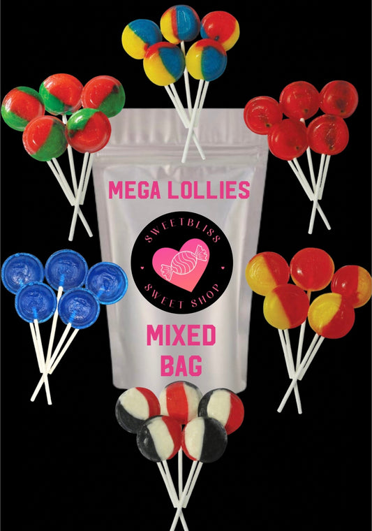 Mega Lollies Mixed Bag 12 of our Best tasting Mega Lollies