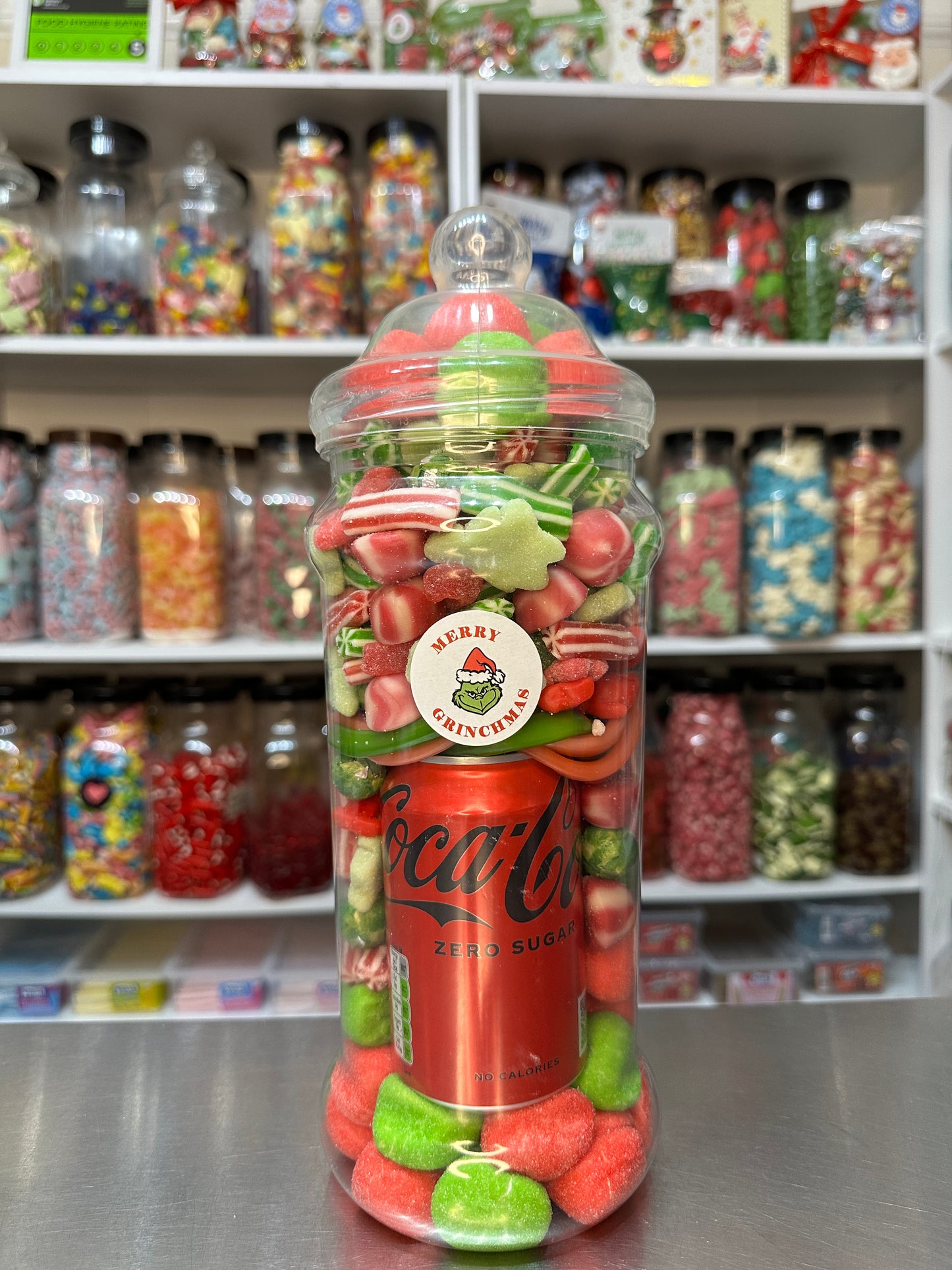 Grinch Christmas Drink Jar