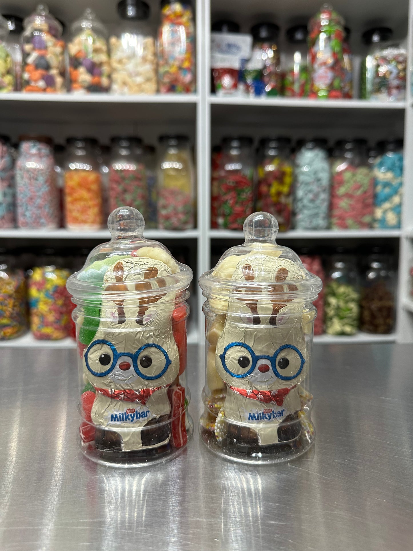 Mini or Small Jar with Chocolate Figure
