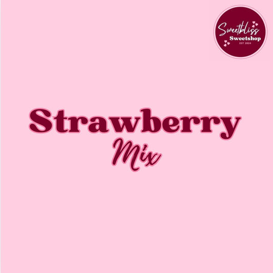 Strawberry Sweet Mix featuring our delightful strawberry flavoured sweets