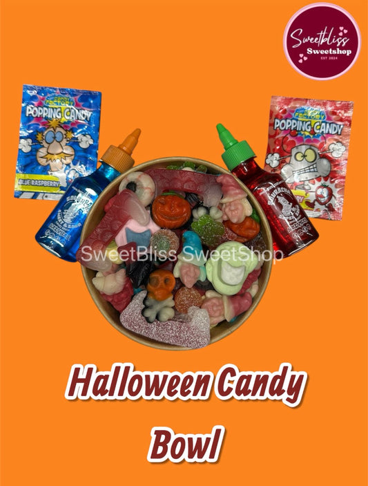 HALLOWEEN CANDY Bowl with FREE Souracha Sauce & FREE Popping Candy